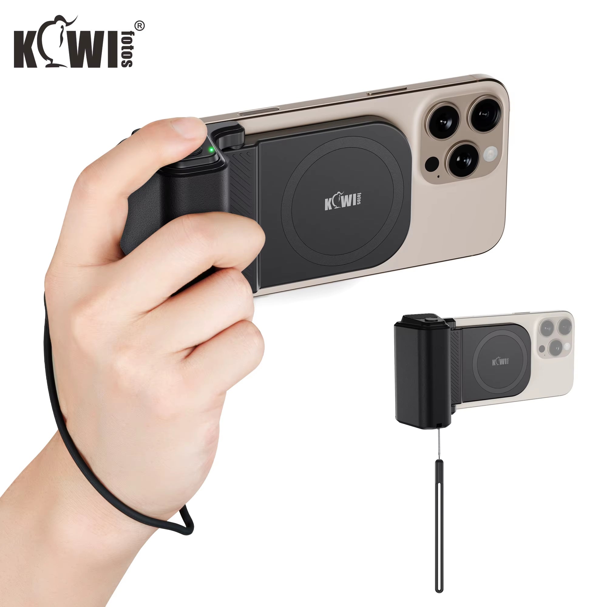 Magnetic Smartphone Shooting Holder Phone Hand Grip Stabilizer Handle Snapgrip Phone Stand with Tripod Mount for Iphone 16 15 14