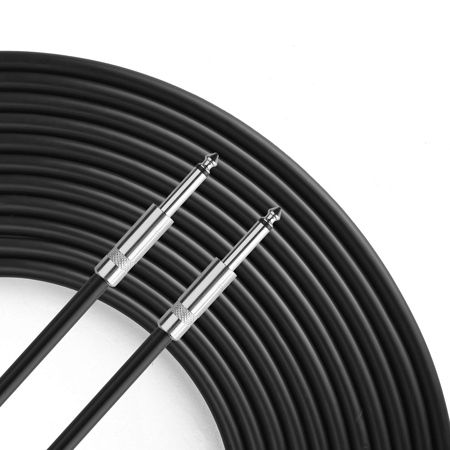 2Pack 100 Ft 1/4" to 1/4" Speaker Cables, True 12AWG Patch Cords, DJ/PA Audio Speaker Cable 12 Gauge Wire