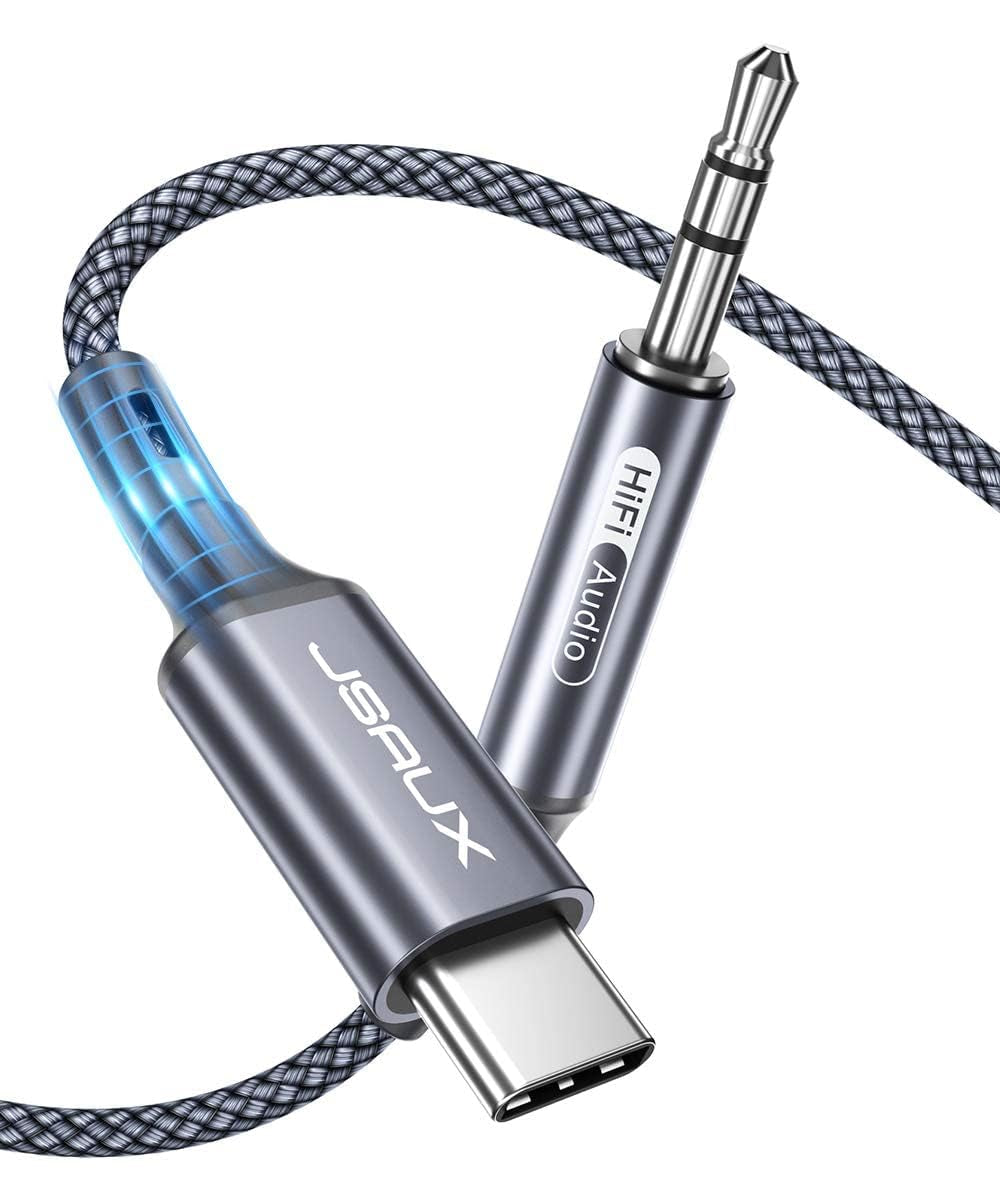 USB C to 3.5Mm Audio Aux Jack Cable 3.3Ft, USB Type C to 3.5Mm Headphone Stereo Car Cord Compatible with Iphone 17 16 15 Pro Max Iphone Air, Samsung Galaxy S24 S23 S22 Ultra, Ipad Pro, Pixel 9/8