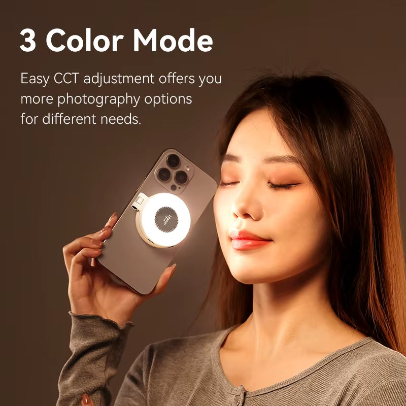 LM19 Magsafe Light Portable Selfie Light for Iphone 16 15 14 13 12 Pro Max Fill Light Phone Stand for Selfie Video Vlog